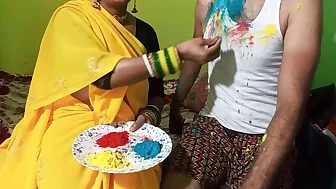 Holi Par Bahu Ne Sasur Ji Ke Sath Kheli Holi Bhurr Khol Kar Desi Sasur-bahut Chuda