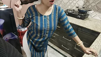 Stepmom seduces her stepson for the hardcore fucking in the hot kitchen in hindi