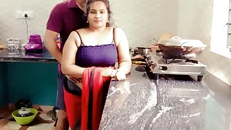 Fucking Desi Step Mom in Kitchen while Cooking