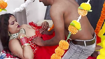 Hot indian desi Newly Married aunty first suhagrat night hard sex