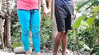 Village Girlfriend Sex With Her Boyfriend in Red T-shart in Outdoor ( Official Video By Villagesex91)