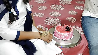 Komal's school friend cuts cake to celebrate two-month