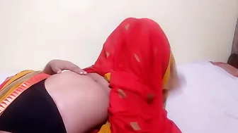 Indian Bhabhi In Red Saree Play With Pussy And Big Boobs