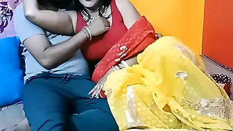 My Desi hot aunty has secret sex with her unmarried devar!! Cum inside pussy