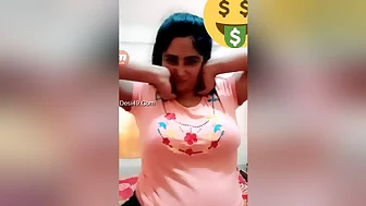 Today Exclusive -shy Desi Girl Shows Her Boobs To Lover On Vc