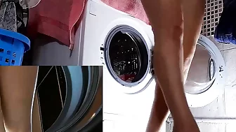 Domination in laundry room. Housewife fucked in the washing machine. MIX FULL