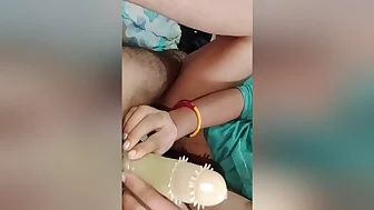 Desi Indian Bhabhi Dotted Condom Sex