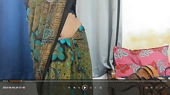 sexy low hip sexy saree strip tease